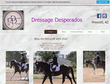 Tablet Screenshot of dressagedesperados.com